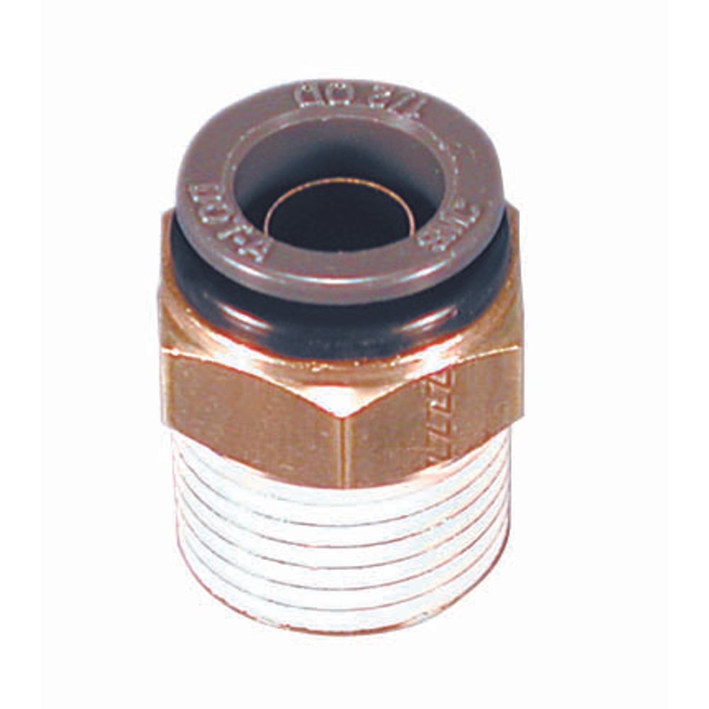 Push to connect male connector